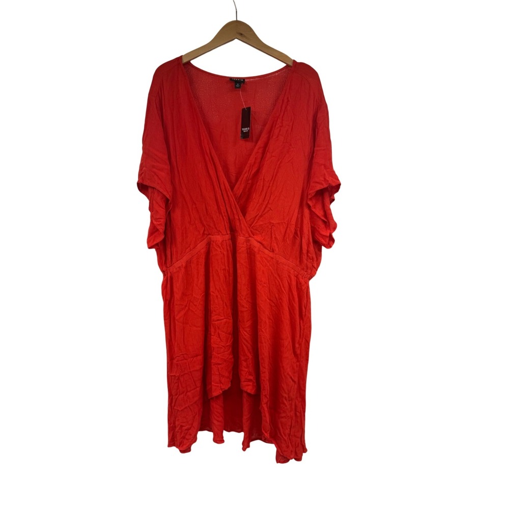 torrid Red High Low Surplice Tunic